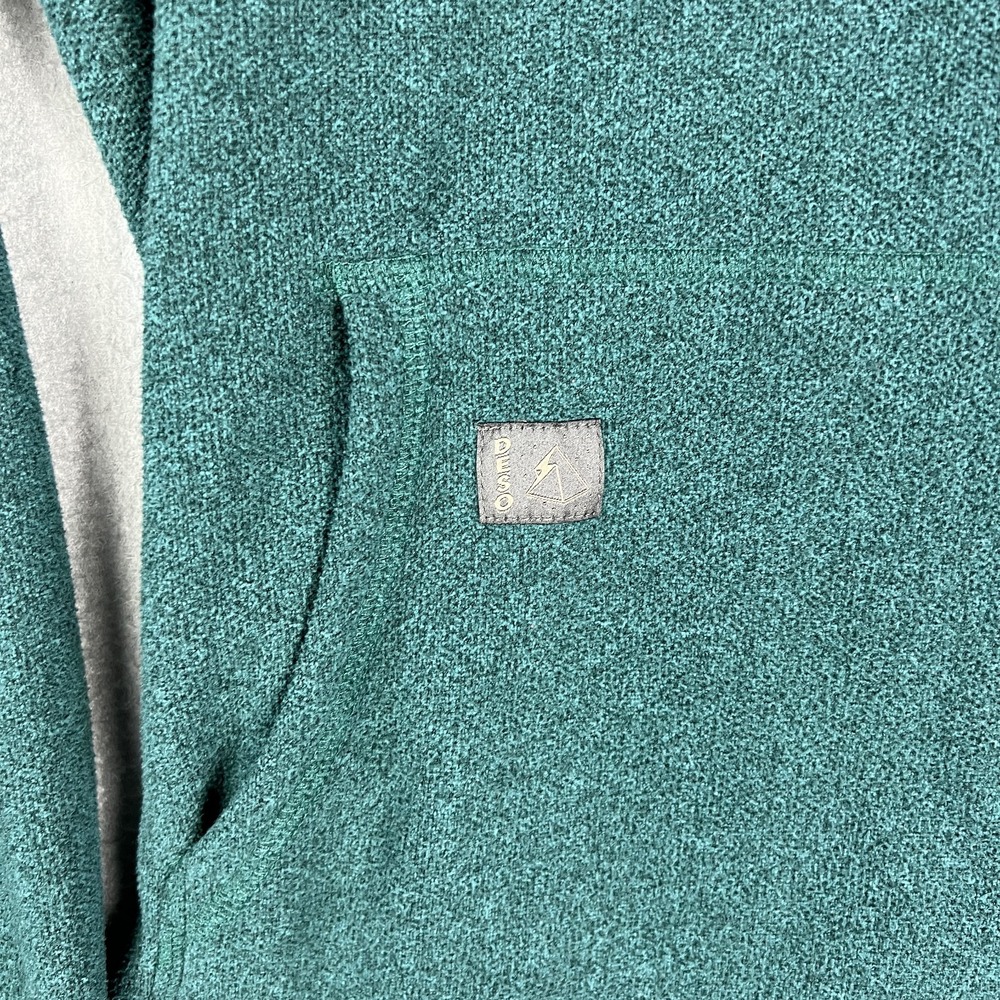 Deso Cowl Neck Fleece Puilover Womans Medium Green Gorpcore Warm Pockets USA - Picture 2 of 8